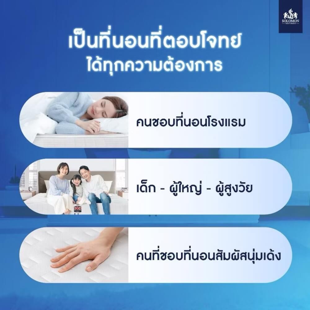 ที่นอน 6 ฟุต SOLOMON รุ่น Cornflaks หนา 9 นิ้ว จัดส่งแบบอัดสูญญากาศ_4