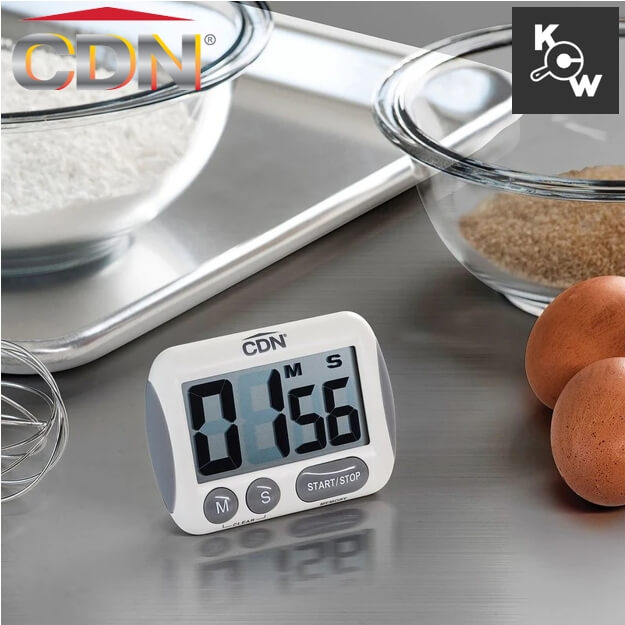 นาฬิกาจับเวลาในครัวตัวเลขใหญ่พิเศษ CDN TM15 สีขาว